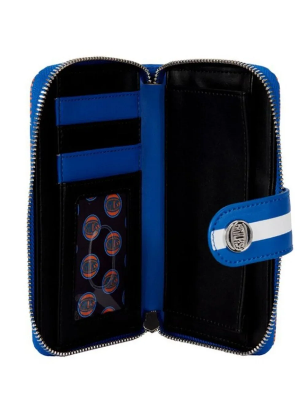 Loungefly New York Knicks NBA Logo Zip Around Wallet Blue Orange #1- NEW